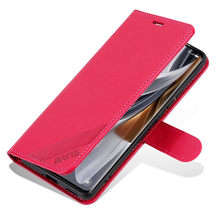 AZNS For Xiaomi Poco F6 Pro 5G / Redmi K70 5G / K70 Pro 5G Leather Case Wallet Stand Phone Cover - Red