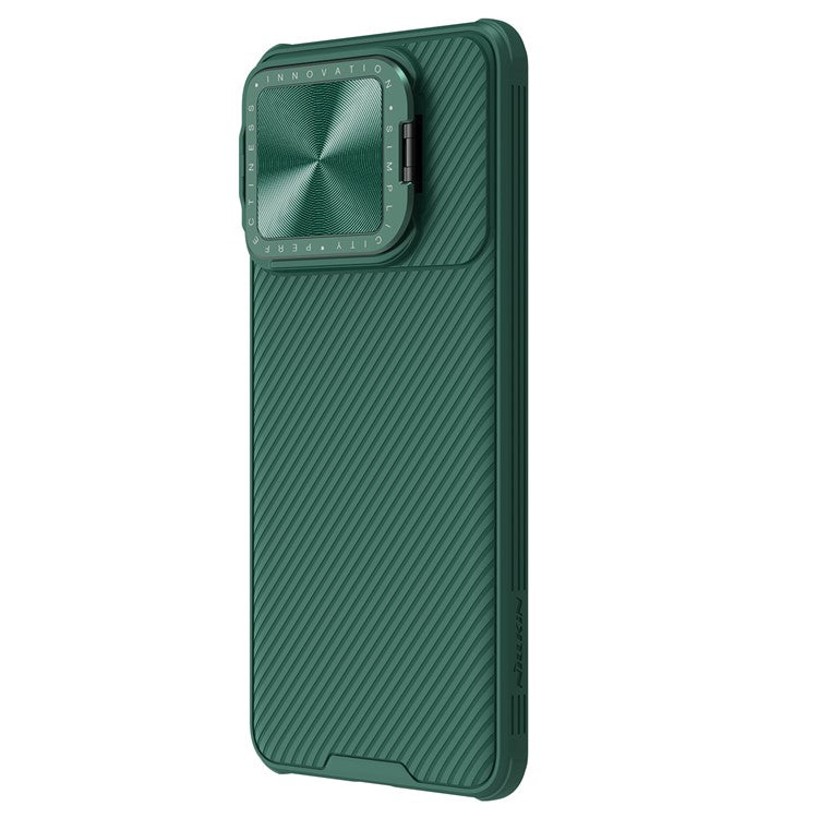 NILLKIN Camshield Prop Series for Xiaomi Poco F6 Pro 5G / Redmi K70 5G / K70 Pro 5G PC+TPU Phone Case Kickstand Phone Cover - Green