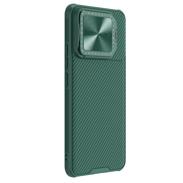 NILLKIN Camshield Prop Series for Xiaomi Poco F6 Pro 5G / Redmi K70 5G / K70 Pro 5G PC+TPU Phone Case Kickstand Phone Cover - Green
