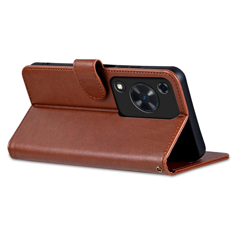 AZNS For Huawei Enjoy 70 4G / nova Y72 4G Phone Case Wallet PU Leather Flip Phone Cover - Brown