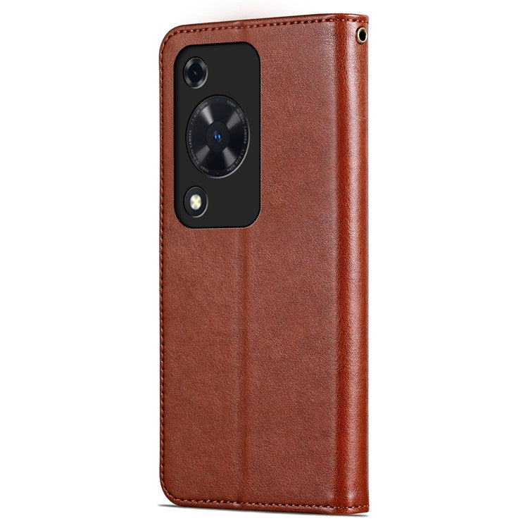 AZNS For Huawei Enjoy 70 4G / nova Y72 4G Phone Case Wallet PU Leather Flip Phone Cover - Brown