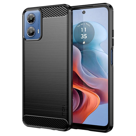 MOFI JK TPU Series-1 For Motorola Moto G45 5G / G34 5G TPU Case Carbon Fiber Texture - Black