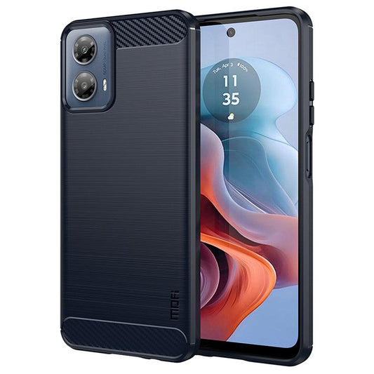 MOFI JK TPU Series-1 For Motorola Moto G45 5G / G34 5G TPU Case Carbon Fiber Texture - Blue