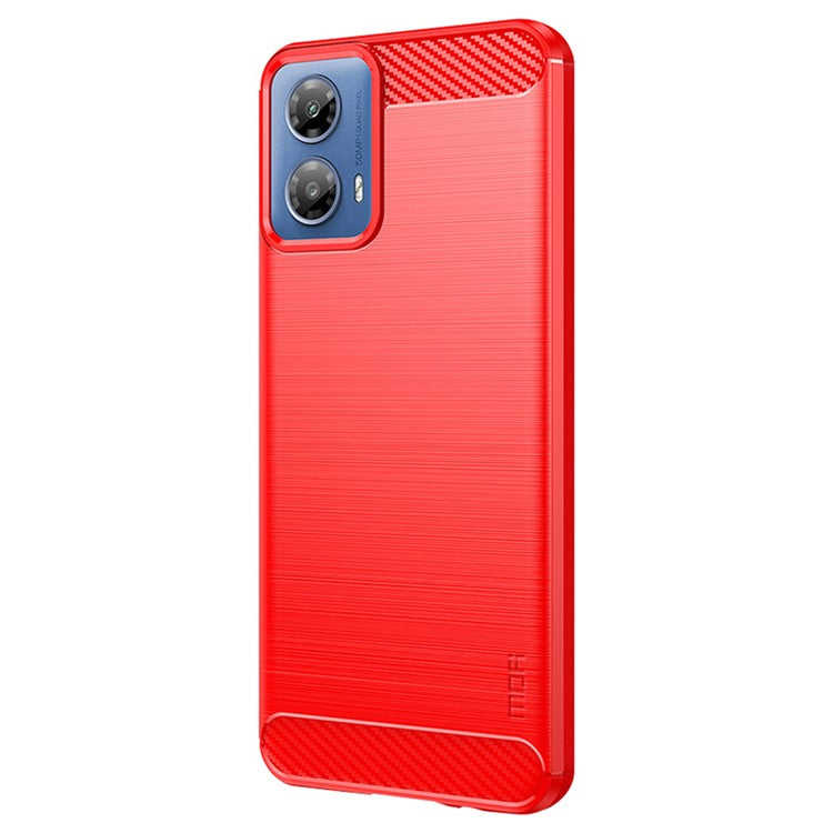 MOFI JK TPU Series-1 For Motorola Moto G45 5G / G34 5G TPU Case Carbon Fiber Texture - Red