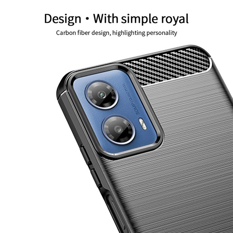 MOFI JK TPU Series-1 For Motorola Moto G45 5G / G34 5G TPU Case Carbon Fiber Texture - Red