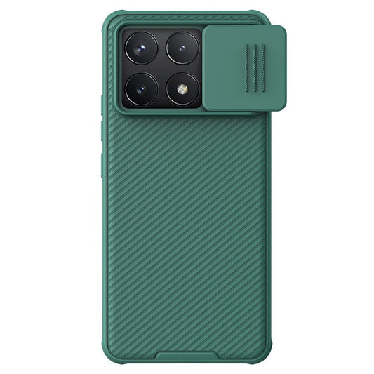 NILLKIN Camshield Pro for Xiaomi Poco F6 Pro 5G / Redmi K70 5G / K70 Pro 5G Case Magnetic Phone Cover with Slide Camera Lid - Green