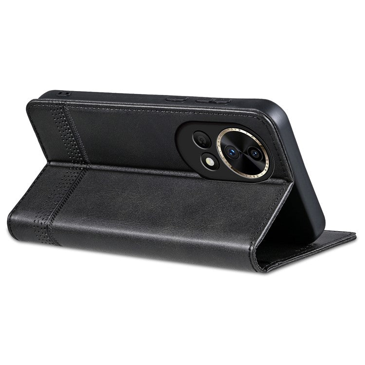 AZNS For Huawei nova 12 Pro 5G / nova 12 Ultra 5G Wallet Case Magnetic Closing Leather Cover - Black