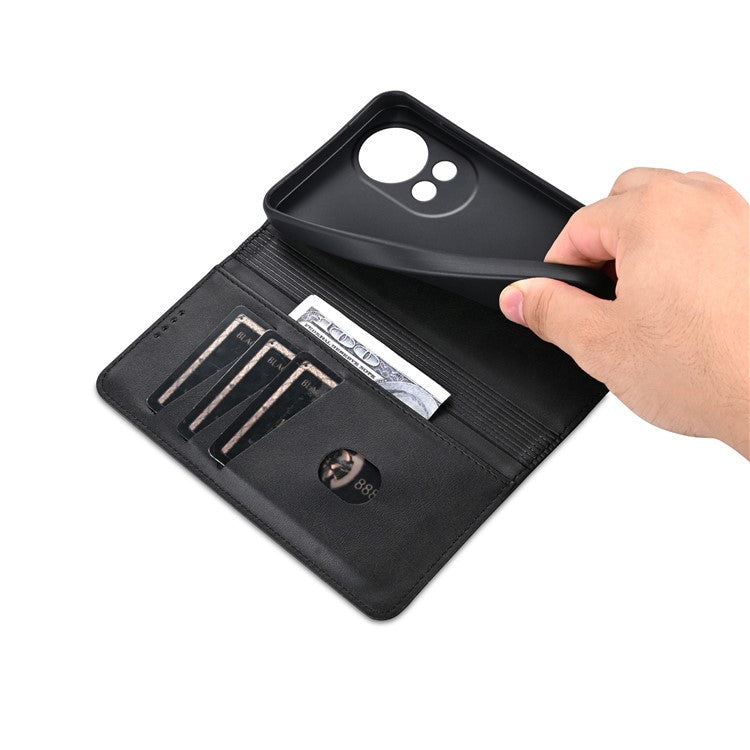 AZNS For Huawei nova 12 Pro 5G / nova 12 Ultra 5G Wallet Case Magnetic Closing Leather Cover - Black