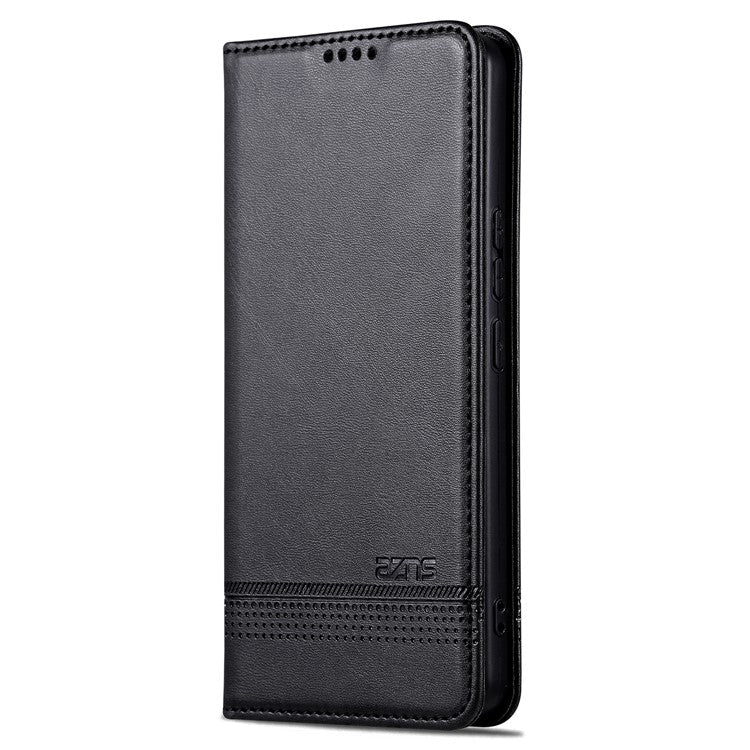 AZNS For Huawei nova 12 Pro 5G / nova 12 Ultra 5G Wallet Case Magnetic Closing Leather Cover - Black