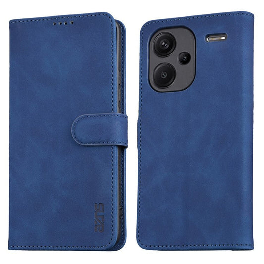 AZNS For Xiaomi Redmi Note 13 Pro+ 5G Leather Case Stand TPU Inner Shell Phone Cover - Blue