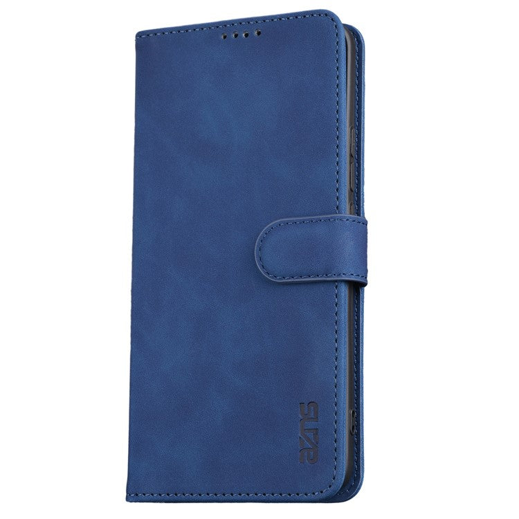 AZNS For Xiaomi Redmi Note 13 Pro+ 5G Leather Case Stand TPU Inner Shell Phone Cover - Blue