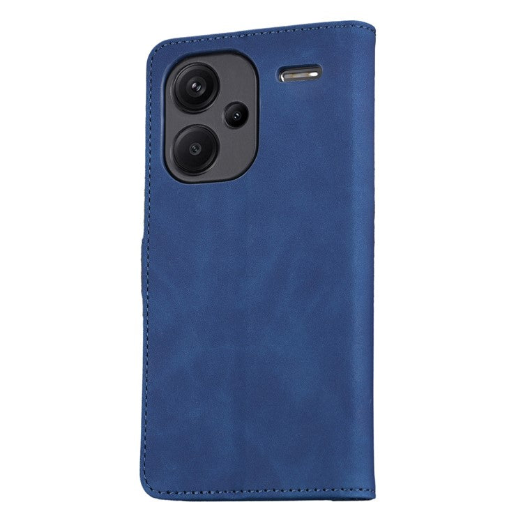 AZNS For Xiaomi Redmi Note 13 Pro+ 5G Leather Case Stand TPU Inner Shell Phone Cover - Blue