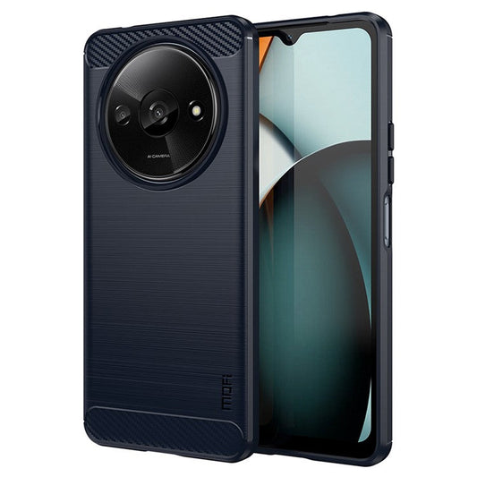 MOFI JK TPU Series-1 For Xiaomi Redmi A3 / Poco C61 4G Protective Case TPU Phone Cover Carbon Fiber Texture - Blue