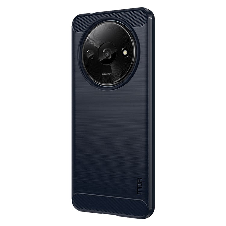 MOFI JK TPU Series-1 For Xiaomi Redmi A3 / Poco C61 4G Protective Case TPU Phone Cover Carbon Fiber Texture - Blue