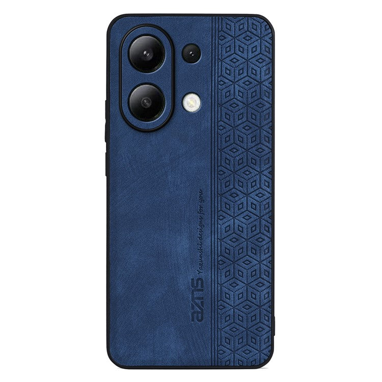 AZNS For Xiaomi Redmi Note 13 4G Case Anti-Scratch PU Leather Coated TPU Phone Cover - Blue