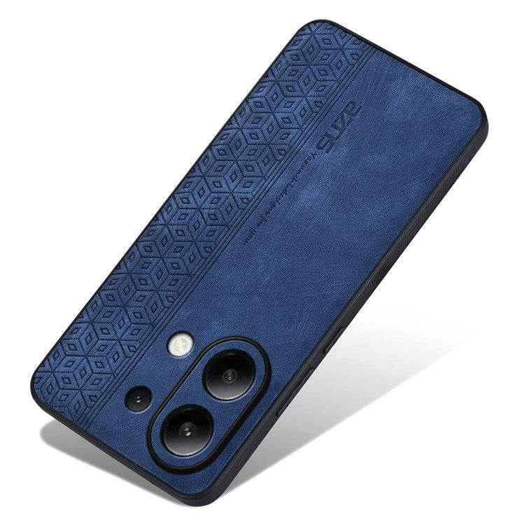 AZNS For Xiaomi Redmi Note 13 4G Case Anti-Scratch PU Leather Coated TPU Phone Cover - Blue