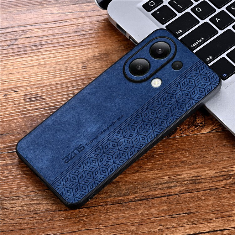 AZNS For Xiaomi Redmi Note 13 4G Case Anti-Scratch PU Leather Coated TPU Phone Cover - Blue