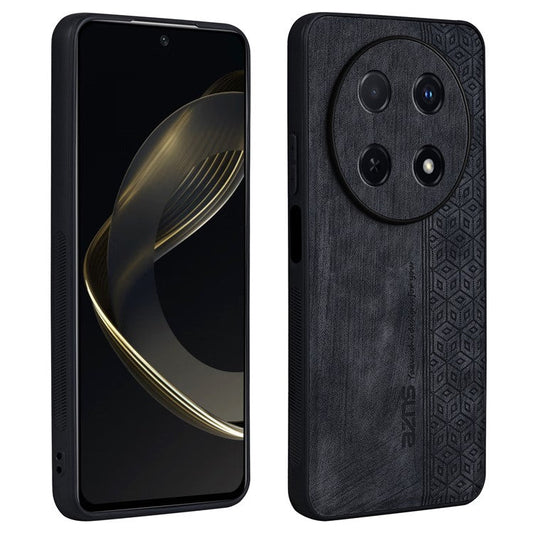 AZNS For Huawei Enjoy 70 Pro Case Anti-Scratch PU Leather Coated TPU Phone Cover - Black