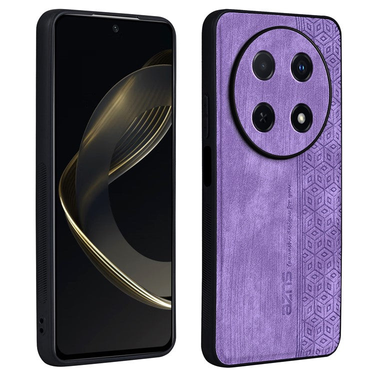 AZNS For Huawei Enjoy 70 Pro Case Anti-Scratch PU Leather Coated TPU Phone Cover - Purple