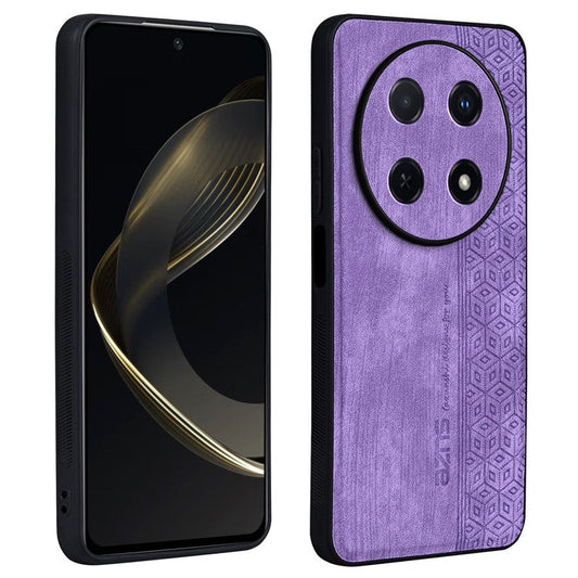 AZNS For Huawei Enjoy 70 Pro Case Anti-Scratch PU Leather Coated TPU Phone Cover - Purple