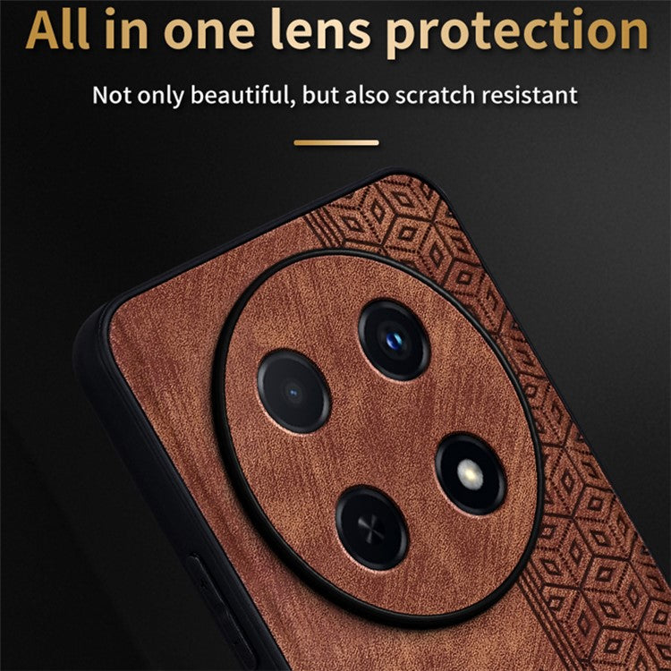AZNS For Huawei Enjoy 70 Pro Case Anti-Scratch PU Leather Coated TPU Phone Cover - Purple