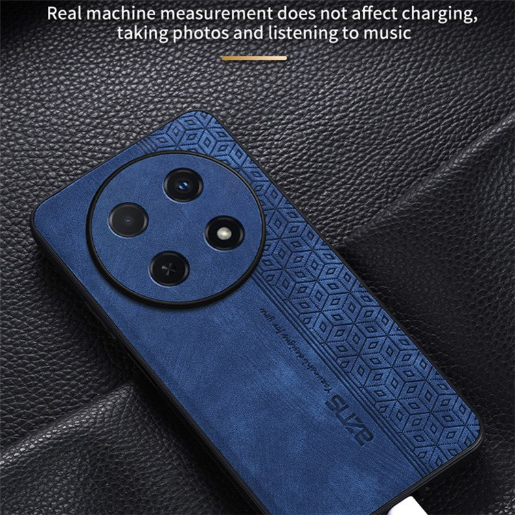 AZNS For Huawei Enjoy 70 Pro Case Anti-Scratch PU Leather Coated TPU Phone Cover - Purple