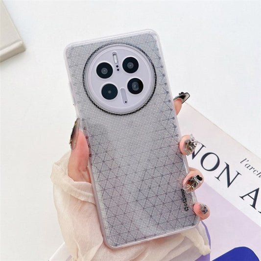 Q.COO For Huawei Mate 50 4G Case Sparkle Design TPU Scratch Resistant Phone Cover - White