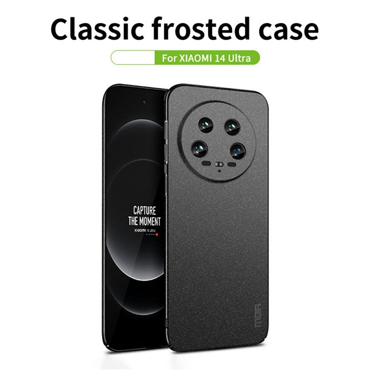 MOFI Shield Matte Series for Xiaomi 14 Ultra Case Scratch-proof PC Phone Cover - Black