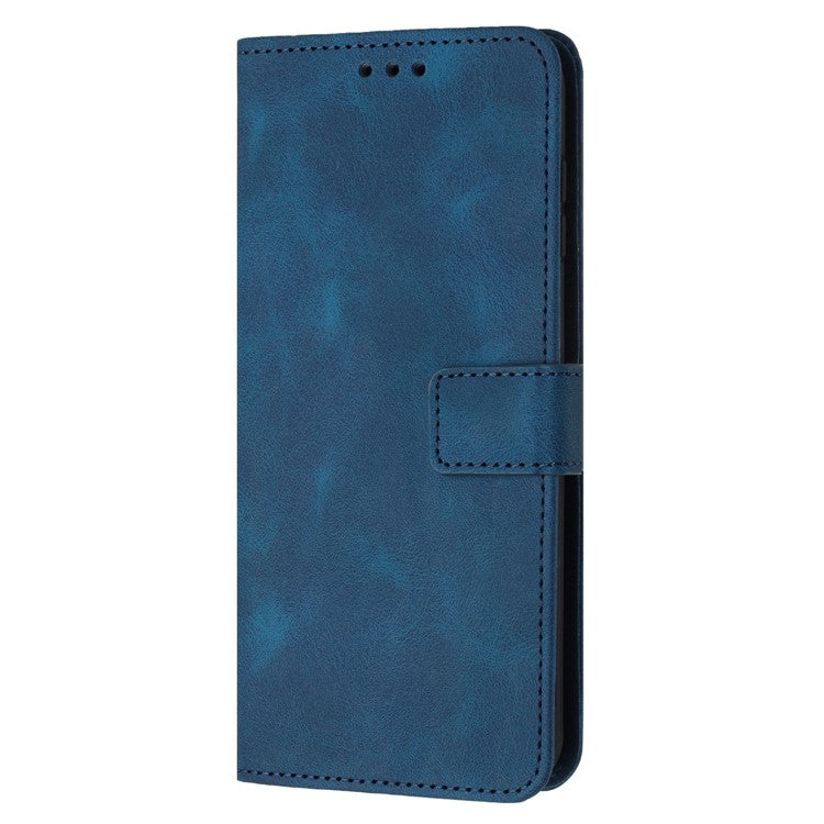 For Xiaomi Redmi 12C 4G Case Folio Bookstytle Skin-touch PU Leather Phone Cover - Blue