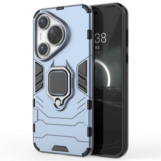 For Huawei Pura 70 Pro / Pura 70 Pro+ Kickstand Case PC+TPU Drop Protection Shell - Blue