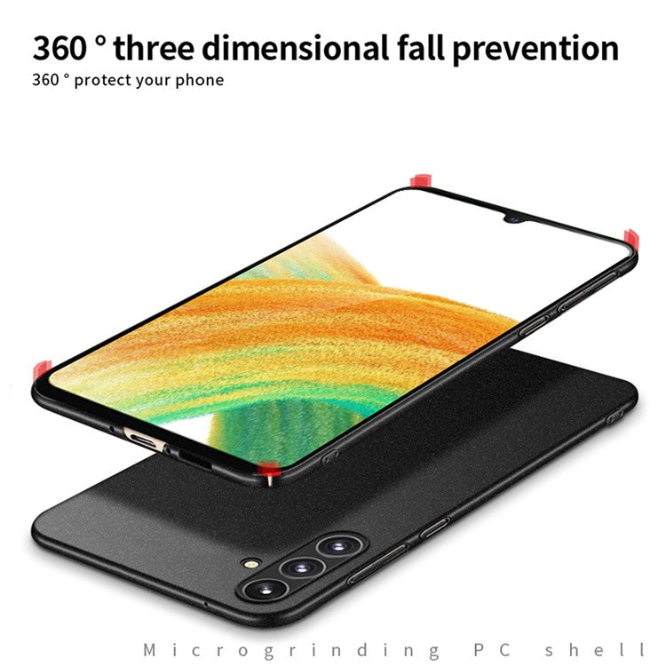 MOFI Shield Matte Series for Samsung Galaxy A35 5G Case Hard PC Drop Protection Phone Cover - Grey