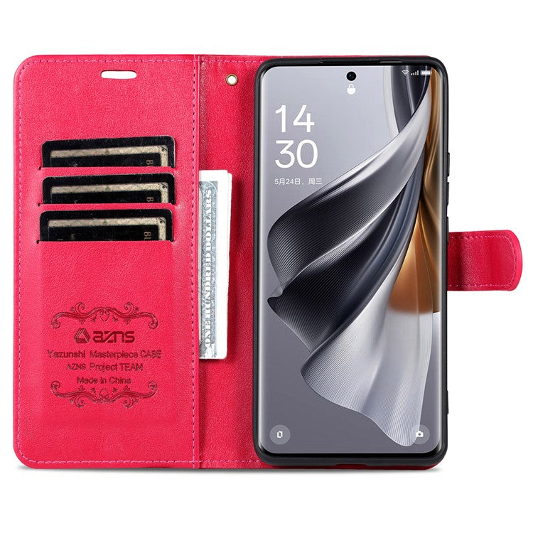 AZNS For Xiaomi 14 Ultra Case Stand Wallet Shockproof Leather Phone Cover - Red