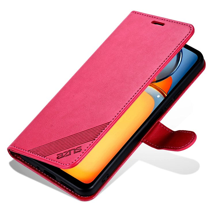 AZNS For Huawei Enjoy 70z Leather Case Wallet Card Slots Protective Phone Cover - Red