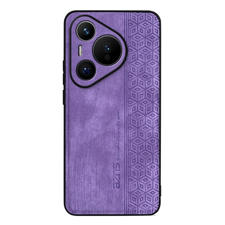 AZNS For Huawei Pura 70 Pro / Pura 70 Pro+ Case PU Leather+TPU Pattern Imprinted Phone Cover - Purple