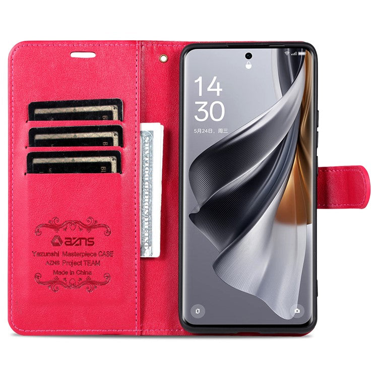 AZNS For Huawei Pura 70 Pro / 70 Pro+ Case Magnetic Clasp Wallet Stand Leather Phone Cover - Red