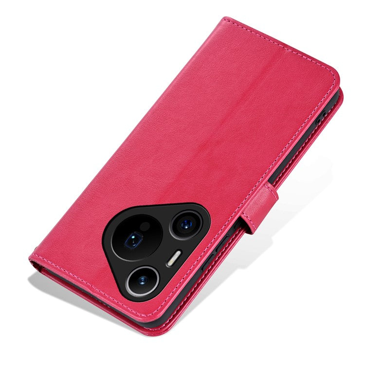 AZNS For Huawei Pura 70 Pro / 70 Pro+ Case Magnetic Clasp Wallet Stand Leather Phone Cover - Red