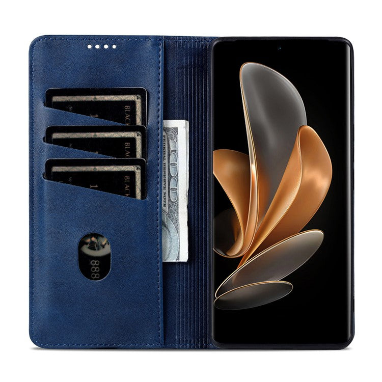 AZNS For Huawei Pura 70 Ultra Case PU Leather Magnetic Closure Shockproof Flip Phone Cover - Blue