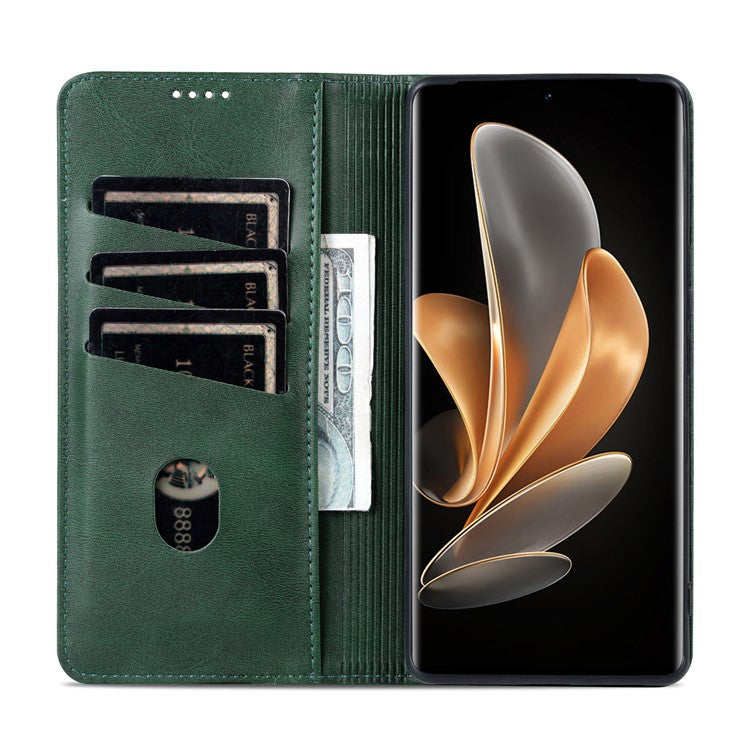 AZNS For Huawei Pura 70 Ultra Case PU Leather Magnetic Closure Shockproof Flip Phone Cover - Green