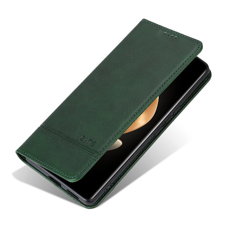 AZNS For Huawei Pura 70 Ultra Case PU Leather Magnetic Closure Shockproof Flip Phone Cover - Green