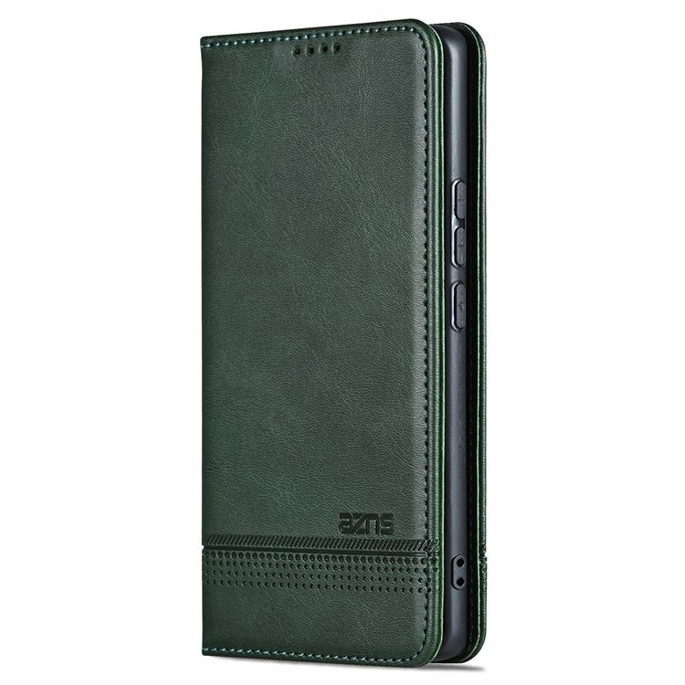AZNS For Huawei Pura 70 Ultra Case PU Leather Magnetic Closure Shockproof Flip Phone Cover - Green