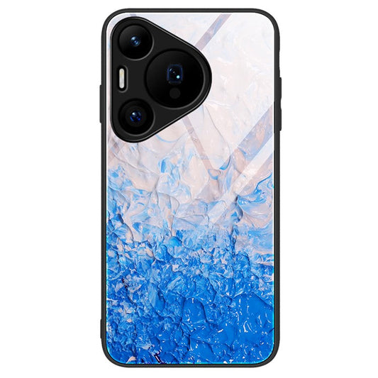 For Huawei Pura 70 Case Marble Pattern Tempered Glass+PC+TPU Phone Cover - DL07