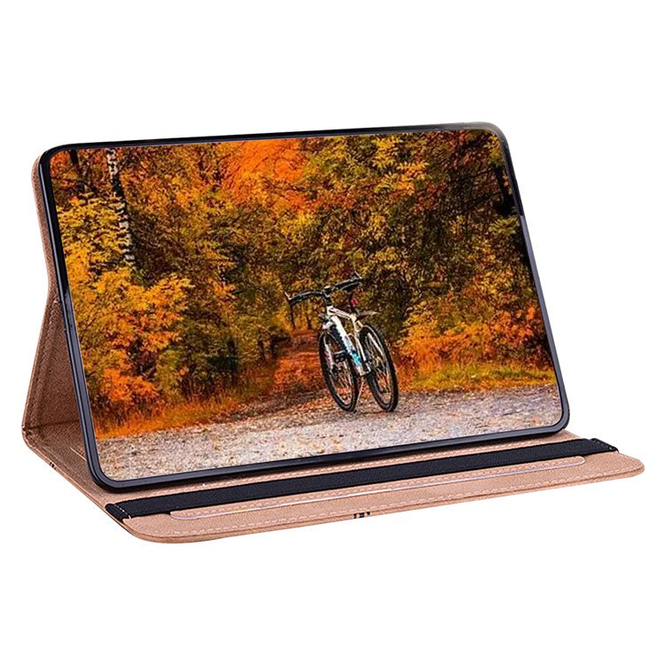 For Samsung Galaxy Tab A7 Lite 8.7-inch Case Pattern Leather Folio Tablet Cover - Purple Rose