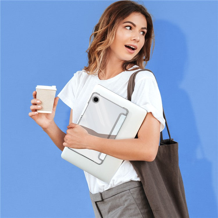 DUX DUCIS Unid Series For Samsung Galaxy Tab A9 Case Stand PC+Leather Clear Tablet Cover - Baby Blue