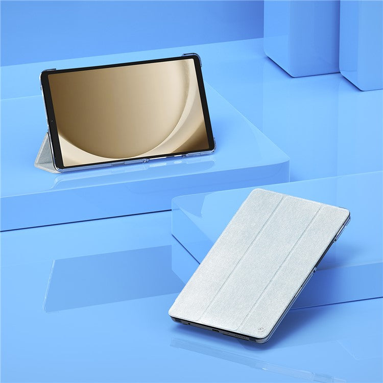 DUX DUCIS Unid Series For Samsung Galaxy Tab A9 Case Stand PC+Leather Clear Tablet Cover - Baby Blue