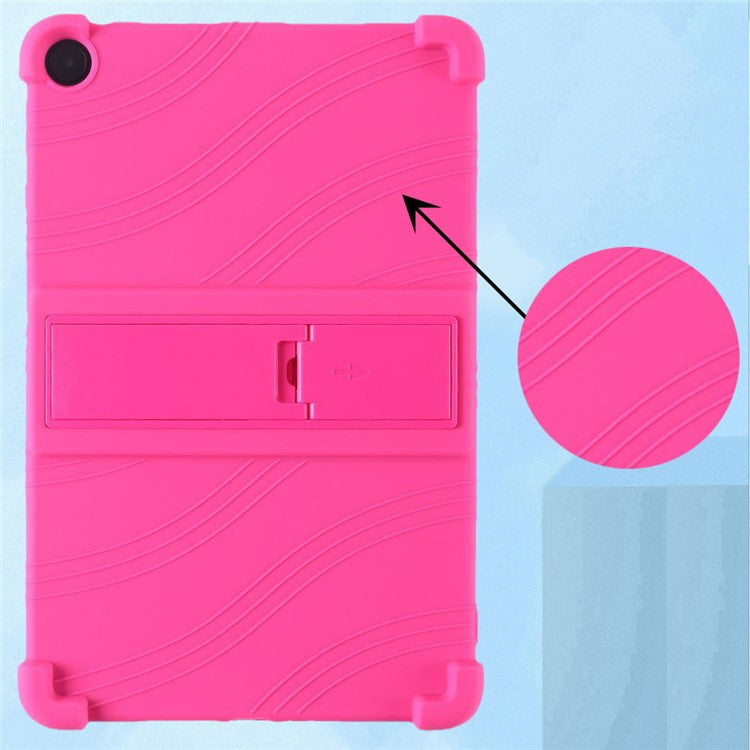 For Huawei MatePad SE 10.4-inch 2022 Shockproof Tablet Cover Soft Silicone Case with Kickstand - Orange