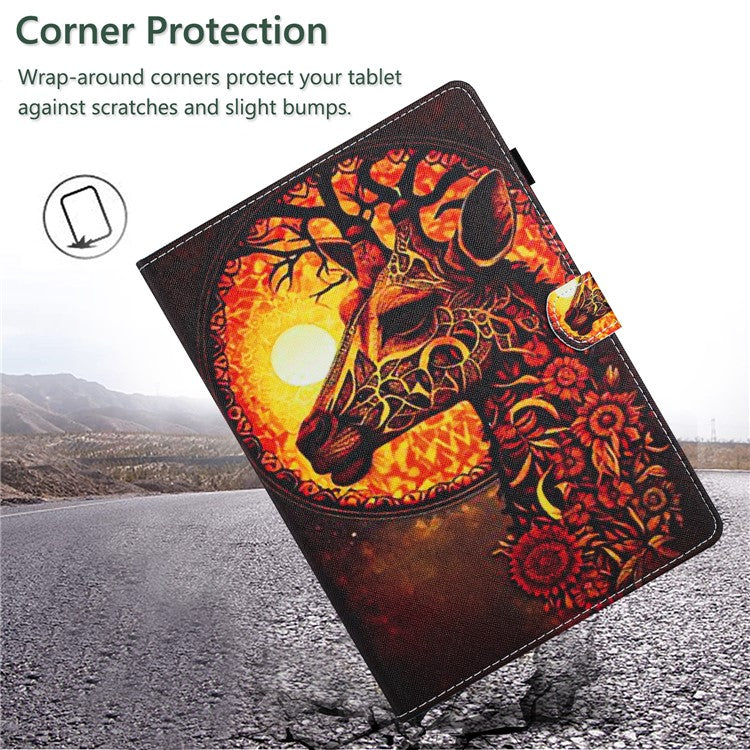 For Samsung Galaxy Tab A9+ Case Auto Wake / Sleep Shockproof PU Leather Tablet Case - Deer