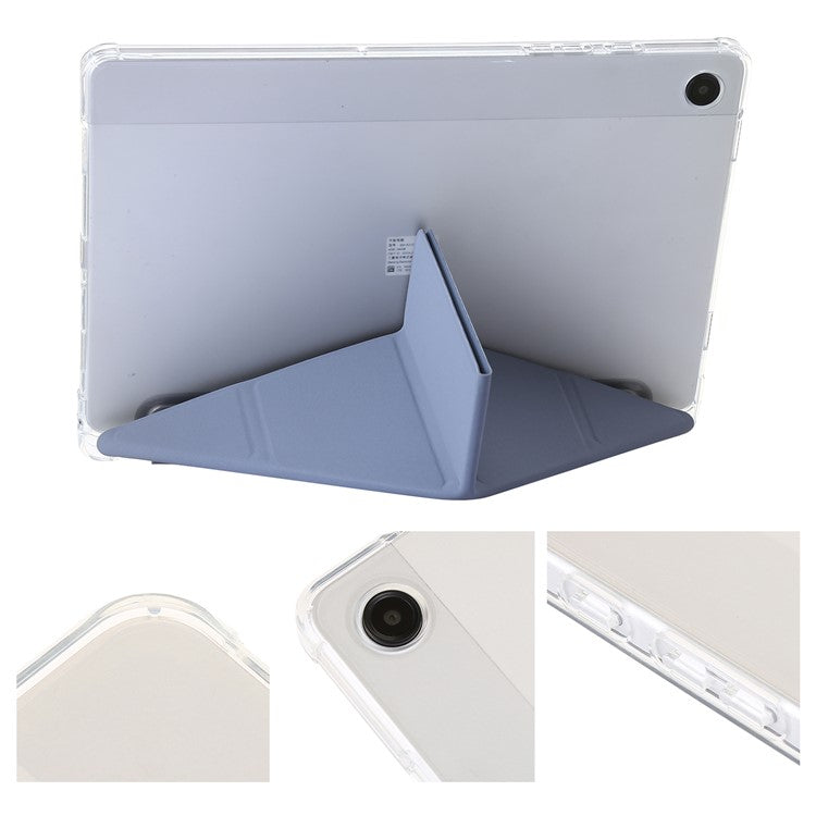 For Samsung Galaxy Tab A9 Case PU+Acrylic+TPU Auto Wake / Sleep Tablet Stand Cover - Lavender Purple