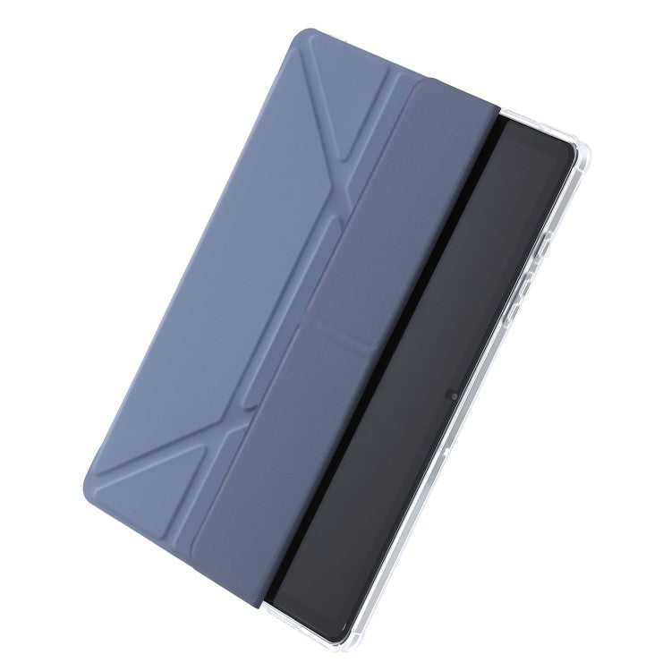 For Samsung Galaxy Tab A9 Case PU+Acrylic+TPU Auto Wake / Sleep Tablet Stand Cover - Lavender Purple