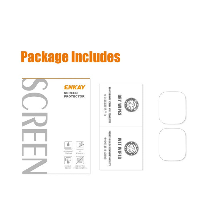 ENKAY HAT PRINCE 2Pcs / Set 0.2mm High Aluminium-Silicon Glass Screen Film for Apple Watch Ultra 2 / Ultra 49mm Clear Screen Protector