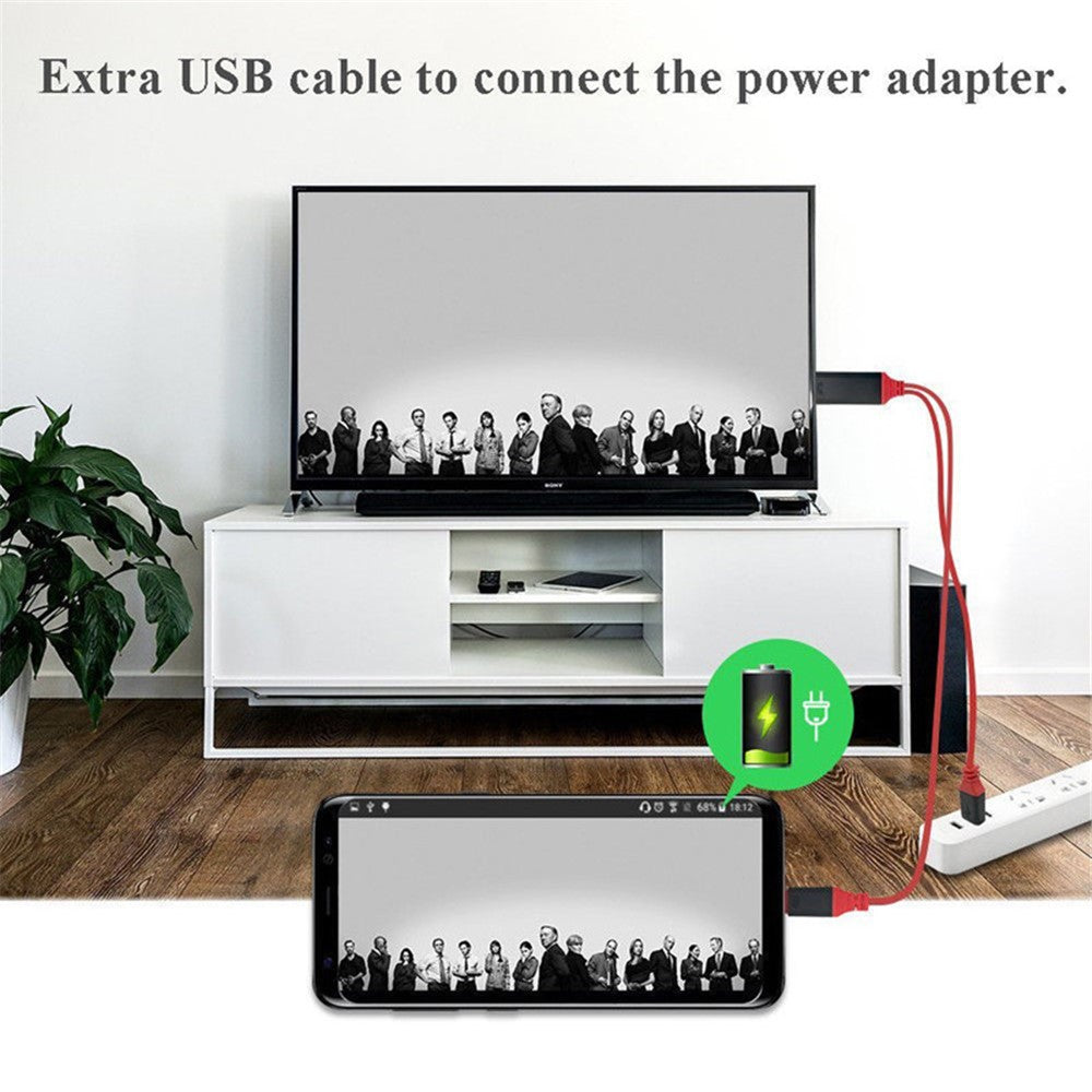 6.6ft/2m-Type-C-to-HDMI-Cable-Adapter-USB3.1-to-HDMI-Support-USB-Charging-Type-C-to-HDMI-Converter-4K*2K-Compatible-with-1080P-720P-White